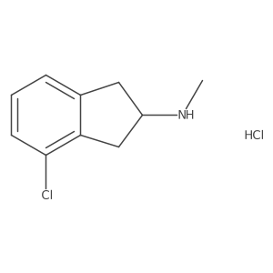 4-chloro-N-methyl-2,3-dihydro-1H-inden-2-aminehydrochloride Structure