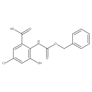 2-{[(Benzyloxy)carbonyl]amino}-5-chloro-3-hydroxybenzoic acid Structure