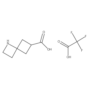 1-Azaspiro[3.3]heptane-6-carboxylicacid,trifluoroaceticacid结构式