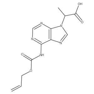 2-(6-{[(prop-2-en-1-yloxy)carbonyl]amino}-9H-purin-9-yl)propanoic acid结构式