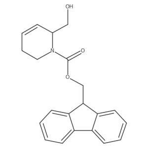 (9H-fluoren-9-yl)methyl 6-(hydroxymethyl)-1,2,3,6-tetrahydropyridine-1-carboxylate结构式
