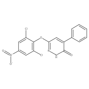 6-(2,6-Dichloro-4-nitrophenoxy)-4-phenyl-3(2H)-pyridazinone结构式