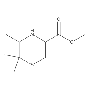 Methyl (3R,5S)-5,6,6-trimethylthiomorpholine-3-carboxylate Structure