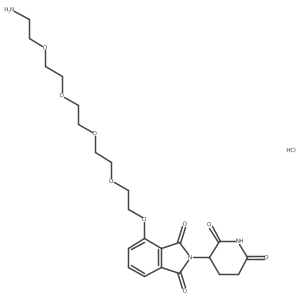 Thalidomide-O-peg4-amine hydrochloride结构式
