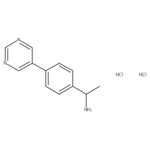 1-[4-(Pyrimidin-5-yl)phenyl]ethan-1-amine dihydrochloride Structure