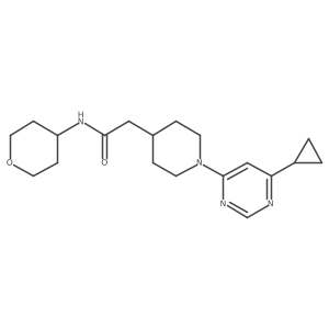2-[1-(6-cyclopropylpyrimidin-4-yl)piperidin-4-yl]-N-(oxan-4-yl)acetamide Structure