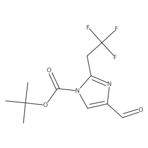 tert-Butyl 4-formyl-2-(2,2,2-trifluoroethyl)-1H-imidazole-1-carboxylate Structure