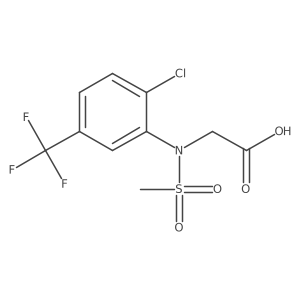 N-[2-chloro-5-(trifluoromethyl)phenyl]-N-(methylsulfonyl)glycine Structure