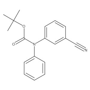 N-tert-Butoxycarbonyl-N-(3-cyanophenyl)aniline结构式
