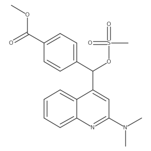Methyl 4-[[2-(dimethylamino)-4-quinolinyl][(methylsulfonyl)oxy]methyl]benzoate结构式
