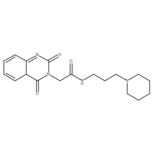 2-(2,4-dioxo-4aH-quinazolin-3-yl)-N-(3-piperidin-1-ylpropyl)acetamide结构式