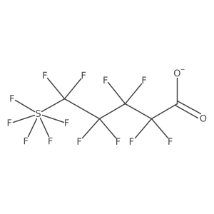 (OC-6-21)-(4-Carboxylato-1,1,2,2,3,3,4,4-octafluorobutyl)pentafluoro-sulfate(1-)结构式