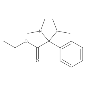 Ethyl 2-(dimethylamino)-3-methyl-2-phenylbutanoate结构式