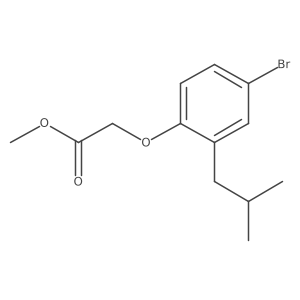 Methyl 2-[4-bromo-2-(2-methylpropyl)phenoxy]acetate Structure