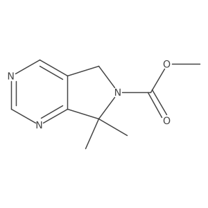 Methyl 5,7-dihydro-7,7-dimethyl-6H-pyrrolo[3,4-d]pyrimidine-6-carboxylate结构式