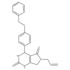 6-allyl-4-(4-(benzyloxy)phenyl)-3,4,6,7-tetrahydro-1H-pyrrolo[3,4-d]pyrimidine-2,5-dione结构式