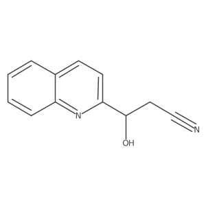 3-Hydroxy-3-(quinolin-2-yl)propanenitrile结构式