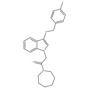 1-(2-azepan-1-yl-2-oxoethyl)-3-[(4-methylbenzyl)thio]-1H-indole Structure