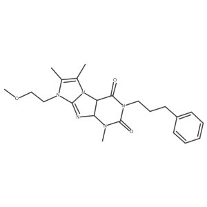 6-(2-Methoxyethyl)-4,7,8-trimethyl-2-(3-phenylpropyl)-4a,9a-dihydropurino[7,8-a]imidazole-1,3-dione Structure