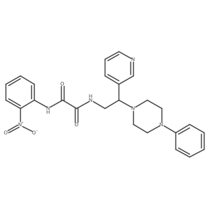 N1-(2-nitrophenyl)-N2-(2-(4-phenylpiperazin-1-yl)-2-(pyridin-3-yl)ethyl)oxalamide Structure