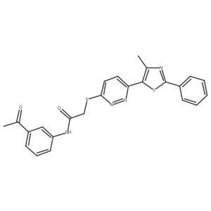 N-(3-acetylphenyl)-2-((6-(4-methyl-2-phenylthiazol-5-yl)pyridazin-3-yl)thio)acetamide Structure