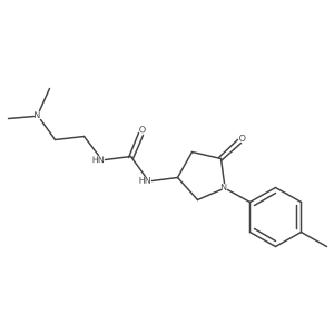 1-(2-(Dimethylamino)ethyl)-3-(5-oxo-1-(p-tolyl)pyrrolidin-3-yl)urea结构式