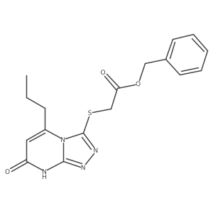 Benzyl 2-((7-oxo-5-propyl-7,8-dihydro-[1,2,4]triazolo[4,3-a]pyrimidin-3-yl)thio)acetate Structure
