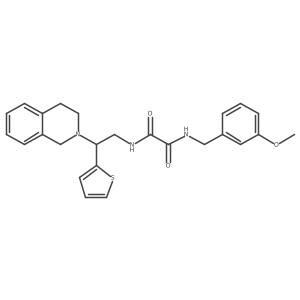 N'-[(3-methoxyphenyl)methyl]-N-[2-(1,2,3,4-tetrahydroisoquinolin-2-yl)-2-(thiophen-2-yl)ethyl]ethanediamide Structure