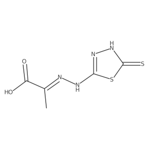 2-[2-(4,5-Dihydro-5-thioxo-1,3,4-thiadiazol-2-yl)hydrazinylidene]propanoic acid Structure