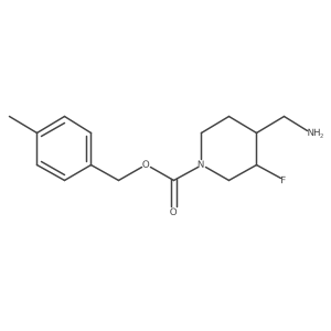 (+)-cis-4-Methylbenzyl 4-(aminomethyl)-3-fluoropiperidine-1-carboxylate Structure