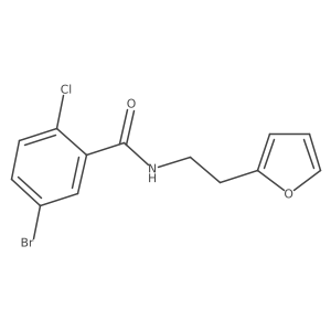 5-Bromo-2-chloro-N-(2-(furan-2-yl)ethyl)benzamide结构式