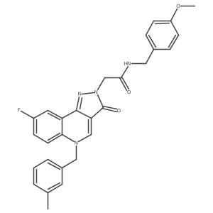 2-(8-fluoro-5-(3-methylbenzyl)-3-oxo-3,5-dihydro-2H-pyrazolo[4,3-c]quinolin-2-yl)-N-(4-methoxybenzyl)acetamide Structure