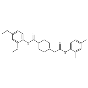 N-(2,4-dimethoxyphenyl)-1-(2-((2,4-dimethylphenyl)amino)-2-oxoethyl)piperidine-4-carboxamide Structure