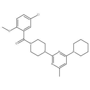 2-[4-(5-Chloro-2-methoxybenzoyl)piperazin-1-yl]-4-methyl-6-(piperidin-1-yl)pyrimidine Structure