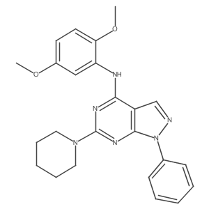 N-(2,5-dimethoxyphenyl)-1-phenyl-6-(piperidin-1-yl)-1H-pyrazolo[3,4-d]pyrimidin-4-amine Structure