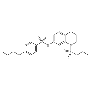 4-propoxy-N-(1-(propylsulfonyl)-1,2,3,4-tetrahydroquinolin-7-yl)benzenesulfonamide结构式