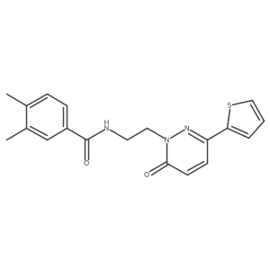 3,4-dimethyl-N-(2-(6-oxo-3-(thiophen-2-yl)pyridazin-1(6H)-yl)ethyl)benzamide Structure