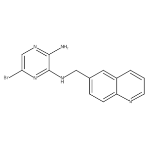 6-bromo-N2-(quinolin-6-ylmethyl)pyrazine-2,3-diamine structure