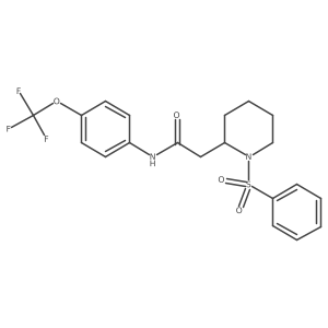 2-(1-(phenylsulfonyl)piperidin-2-yl)-N-(4-(trifluoromethoxy)phenyl)acetamide Structure