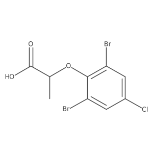 2-(2,6-Dibromo-4-chlorophenoxy)propanoic acid结构式