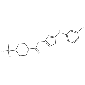 2-{2-[(3-Chlorophenyl)amino]-1,3-thiazol-4-yl}-1-(4-methanesulfonylpiperazin-1-yl)ethan-1-one Structure