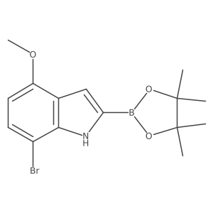 7-bromo-4-methoxy-2-(4,4,5,5-tetramethyl-1,3,2-dioxaborolan-2-yl)-1H-indole Structure