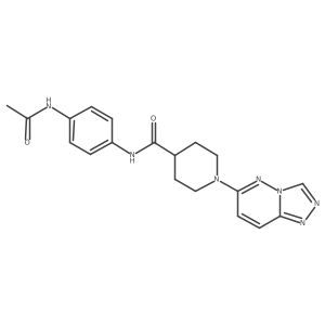 N-[4-(acetylamino)phenyl]-1-([1,2,4]triazolo[4,3-b]pyridazin-6-yl)piperidine-4-carboxamide结构式