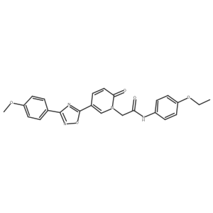 N-(4-ethoxyphenyl)-2-{5-[3-(4-methoxyphenyl)-1,2,4-oxadiazol-5-yl]-2-oxo-1,2-dihydropyridin-1-yl}acetamide结构式