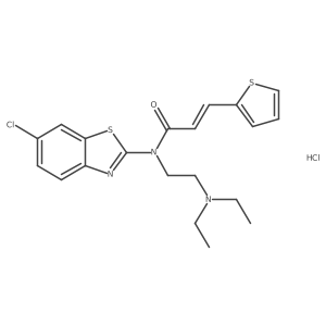 (E)-N-(6-chlorobenzo[d]thiazol-2-yl)-N-(2-(diethylamino)ethyl)-3-(thiophen-2-yl)acrylamide hydrochloride Structure