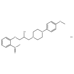 1-(4-(4-Methoxyphenyl)piperazin-1-yl)-3-(2-nitrophenoxy)propan-2-ol hydrochloride结构式