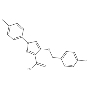 1-(4-Fluorophenyl)-4-[(4-fluorophenyl)methoxy]pyrazole-3-carboxylic acid Structure