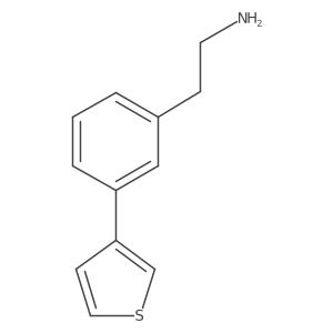 2-(3-(Thiophen-3-yl)phenyl)ethanamine结构式