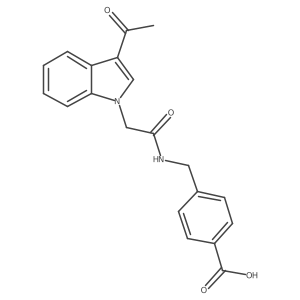 4-({[(3-acetyl-1H-indol-1-yl)acetyl]amino}methyl)benzoic acid Structure