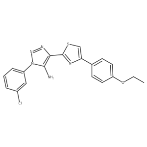 1-(3-chlorophenyl)-4-[4-(4-ethoxyphenyl)-1,3-thiazol-2-yl]-1H-1,2,3-triazol-5-amine结构式